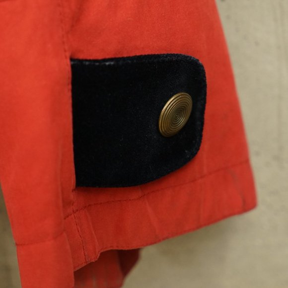 Ladies London Fog Midweight Red & Black Velvet Trim Jacket Coat XL - Picture 6 of 7